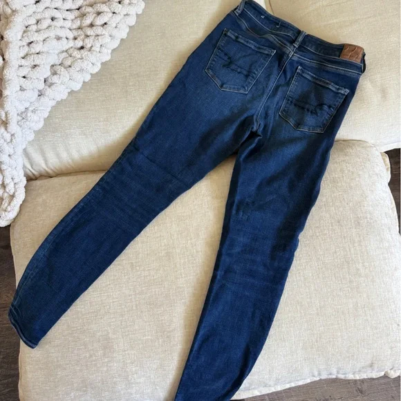 American Eagle Outfitters Dark Blue Skinny Jeans - Picture 7 of 8